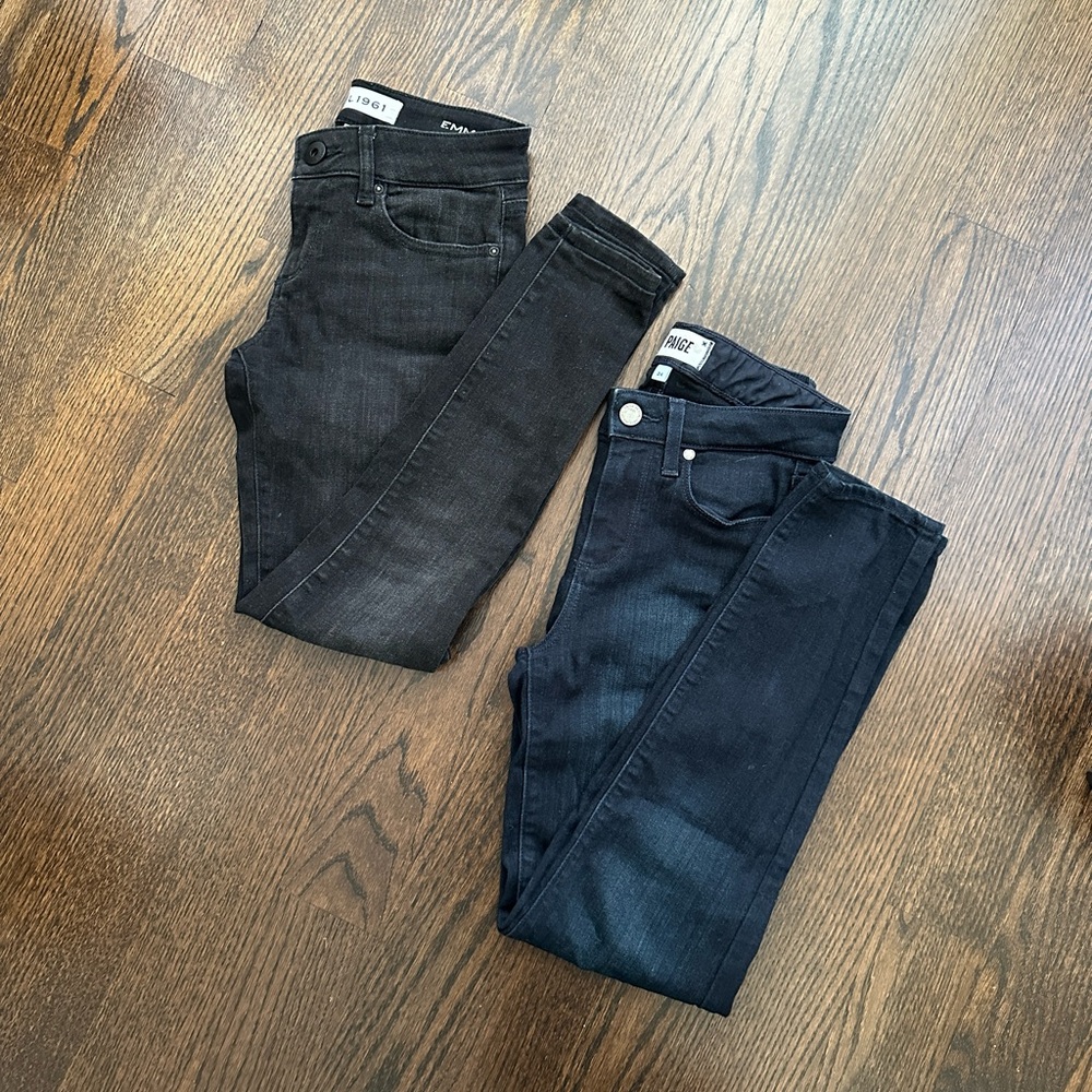 Paige + DL1961 stretch jeans 24 petite